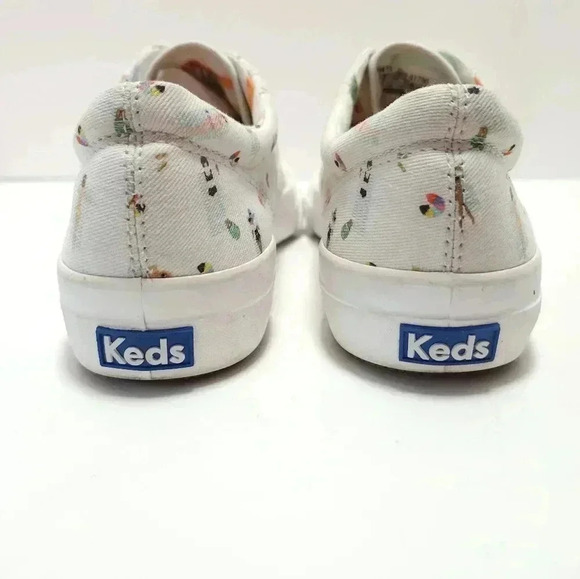 Keds Rifle Paper Co Womens Lace Up Sneaker Shoe Size 7.5 Sun Girl Swimming - Picture 6 of 9